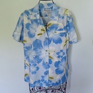 NWT Columbia GRT floral print button-down